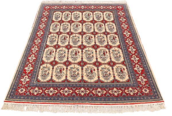 Kashan Perserteppich 134 × 202 cm, Schurwolle, handgeknüpft antik