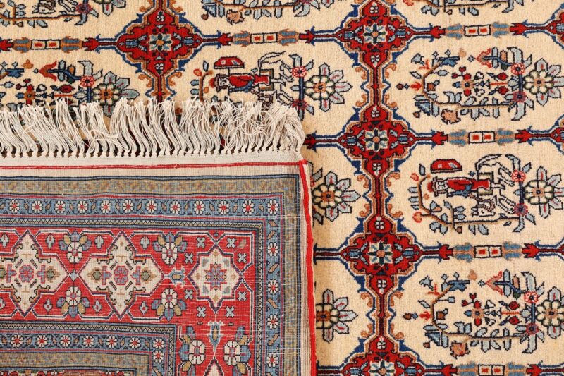 Kashan Perserteppich 134 × 202 cm, Schurwolle, handgeknüpft antik