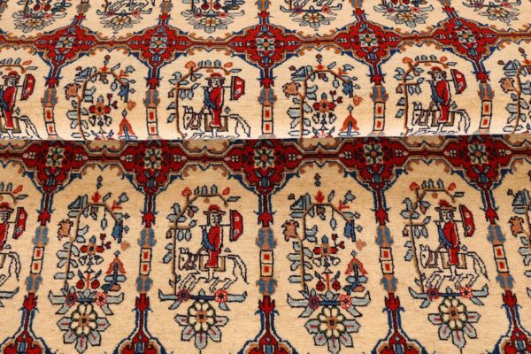 Kashan Perserteppich 134 × 202 cm, Schurwolle, handgeknüpft antik