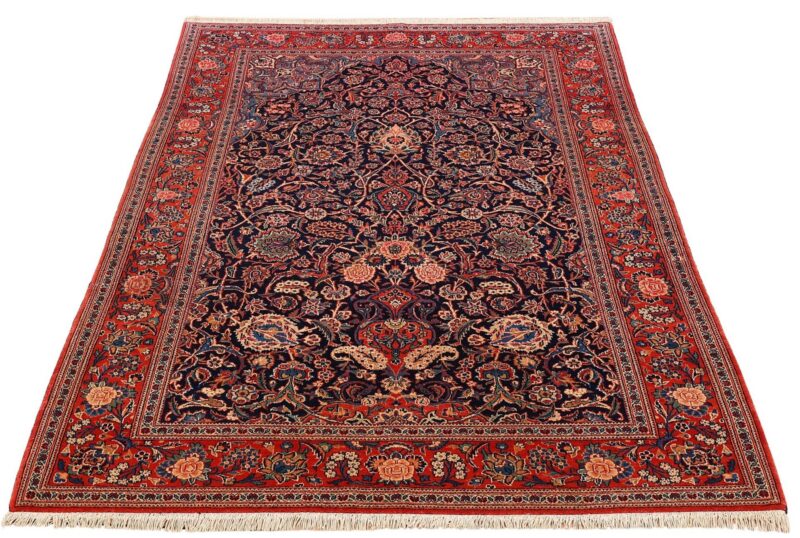 Kashan Perserteppich 135 × 215 cm, Schurwolle, handgeknüpft