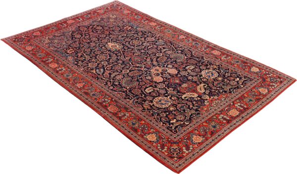 Kashan Perserteppich 135 × 215 cm, Schurwolle, handgeknüpft