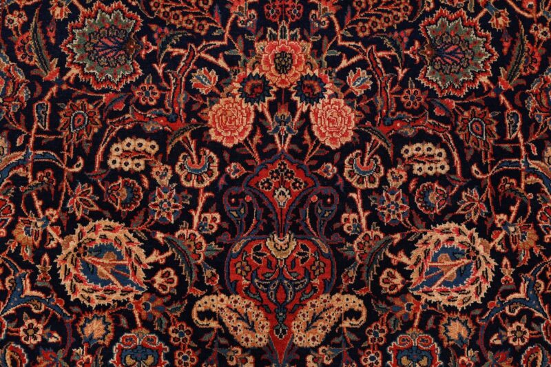 Kashan Perserteppich 135 × 215 cm, Schurwolle, handgeknüpft