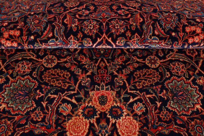Kashan Perserteppich 135 × 215 cm, Schurwolle, handgeknüpft