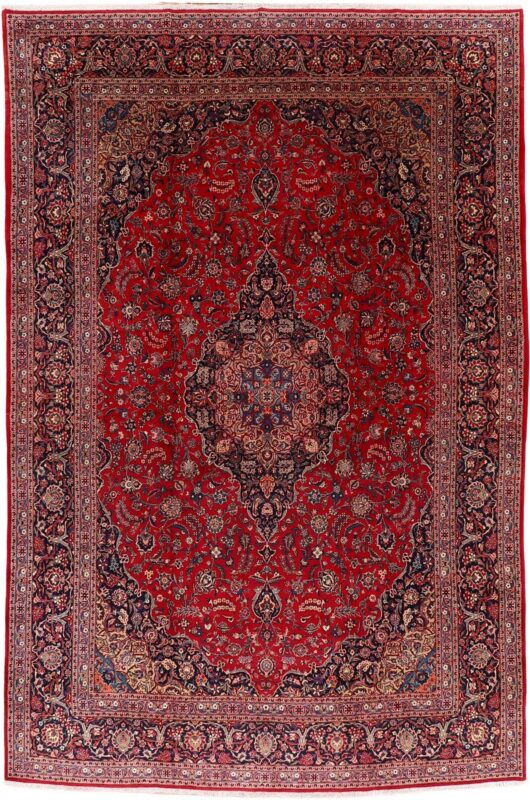 Kashan Perserteppich 307 × 465 cm, Schurwolle, handgeknüpft