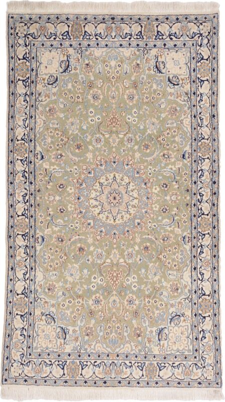 Nain Perserteppich 117 × 210 cm, Schurwolle und Seide, handgeknüpft