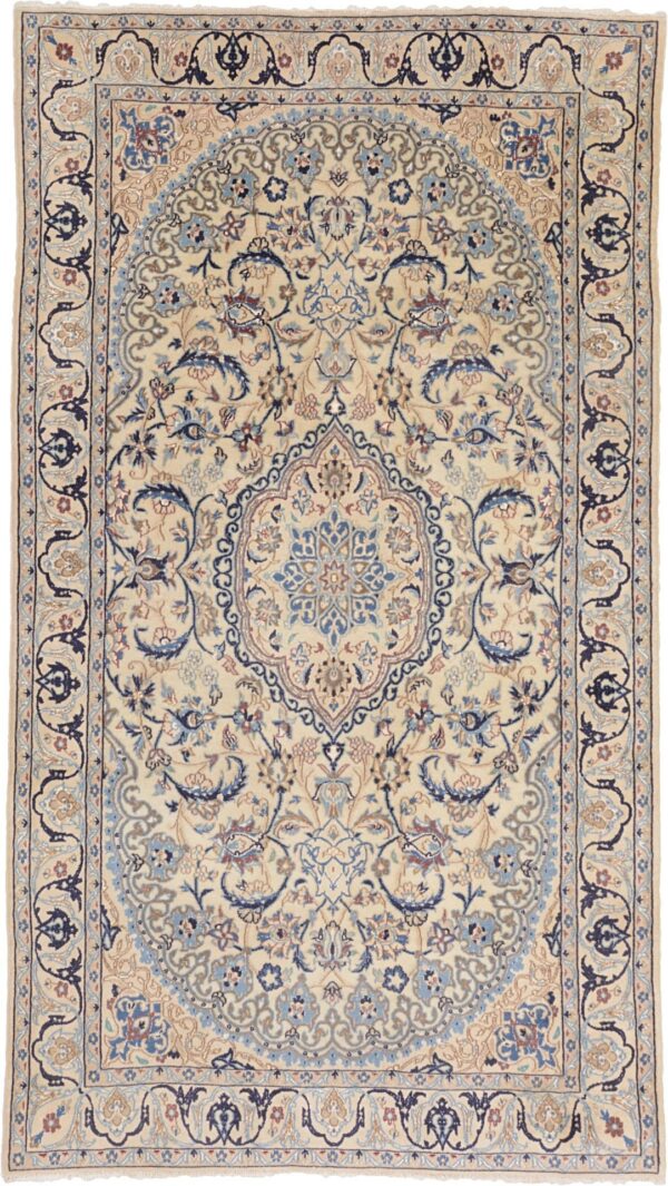 Nain Perserteppich 121 × 214 cm, Schurwolle Seide, handgeknüpft