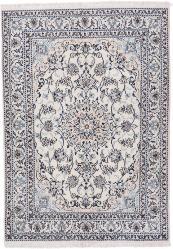 Nain Perserteppich 148 × 205 cm, Schurwolle und Seide, handgeknüpft