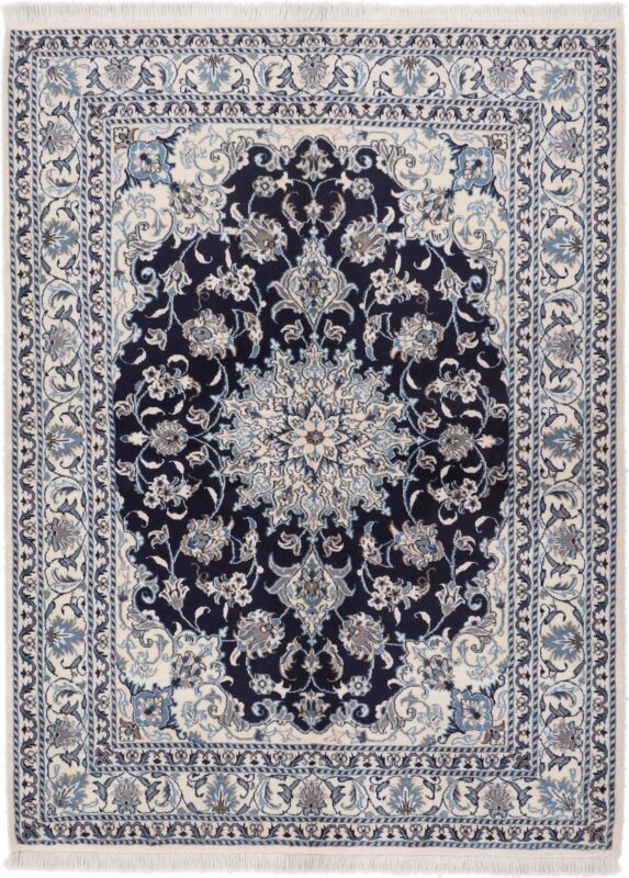 Nain Perserteppich 150 × 202 cm, Schurwolle und Seide, handgeknüpft