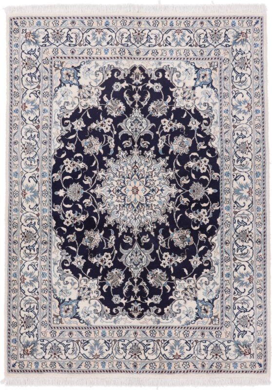 Nain Perserteppich 150 × 203 cm, Schurwolle und Seide, handgeknüpft