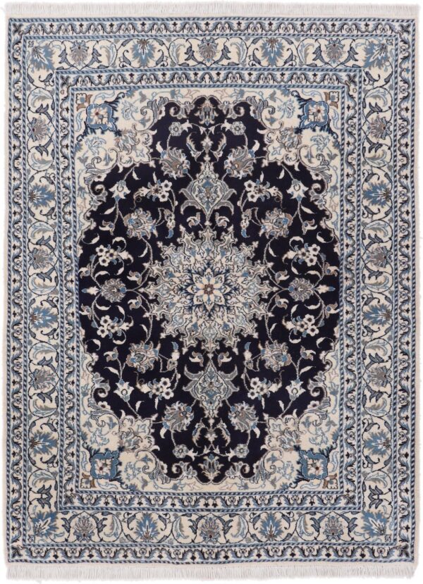 Nain Perserteppich 153 × 204 cm, Schurwolle und Seide, handgeknüpft