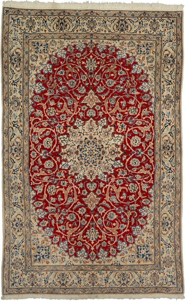 Nain Perserteppich 157 × 247 cm, Schurwolle Seide, handgeknüpft