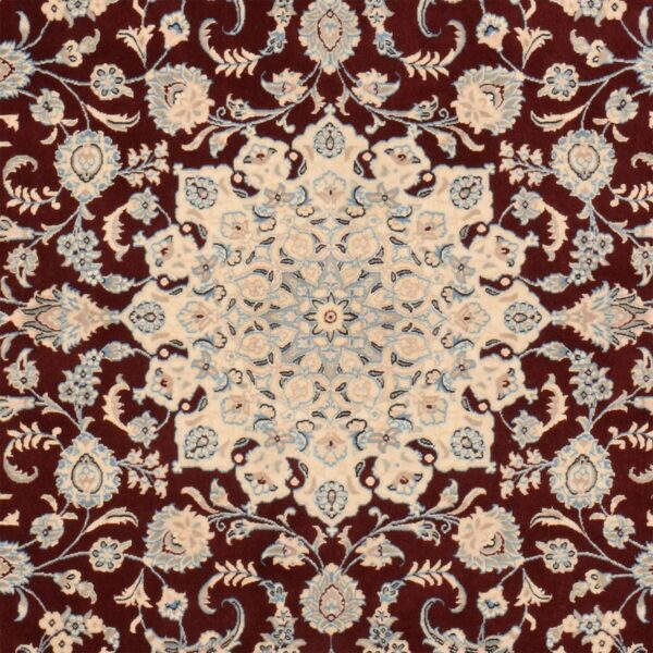 Nain Perserteppich 200 × 201 cm, Schurwolle Seide, handgeknüpft