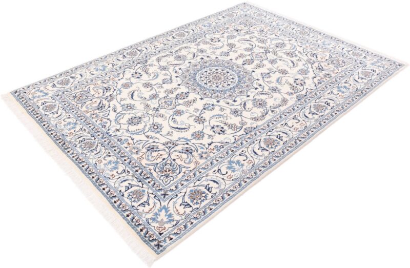 Nain Perserteppich 200 × 295 cm, Schurwolle und Seide, handgeknüpft