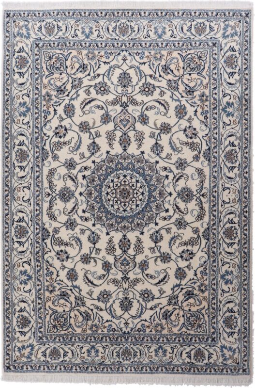 Nain Perserteppich 200 × 295 cm, Schurwolle und Seide, handgeknüpft