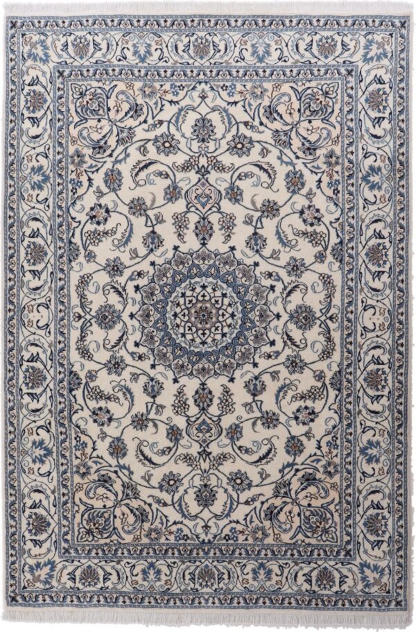 Nain Perserteppich 200 × 295 cm, Schurwolle und Seide, handgeknüpft