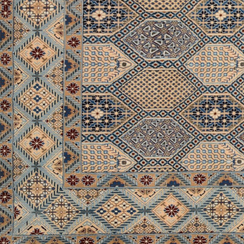Nain Perserteppich 200 × 300 cm, Schurwolle und Seide, handgeknüpft