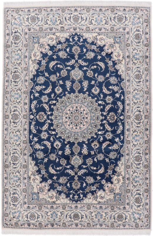Nain Perserteppich 202 × 304 cm, Schurwolle und Seide, handgeknüpft