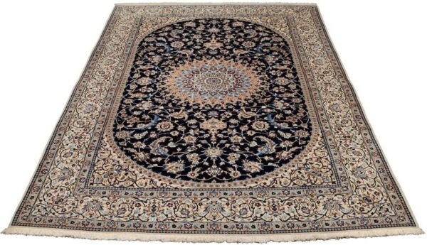Nain Perserteppich 206 × 312 cm, Schurwolle und Seide, handgeknüpft