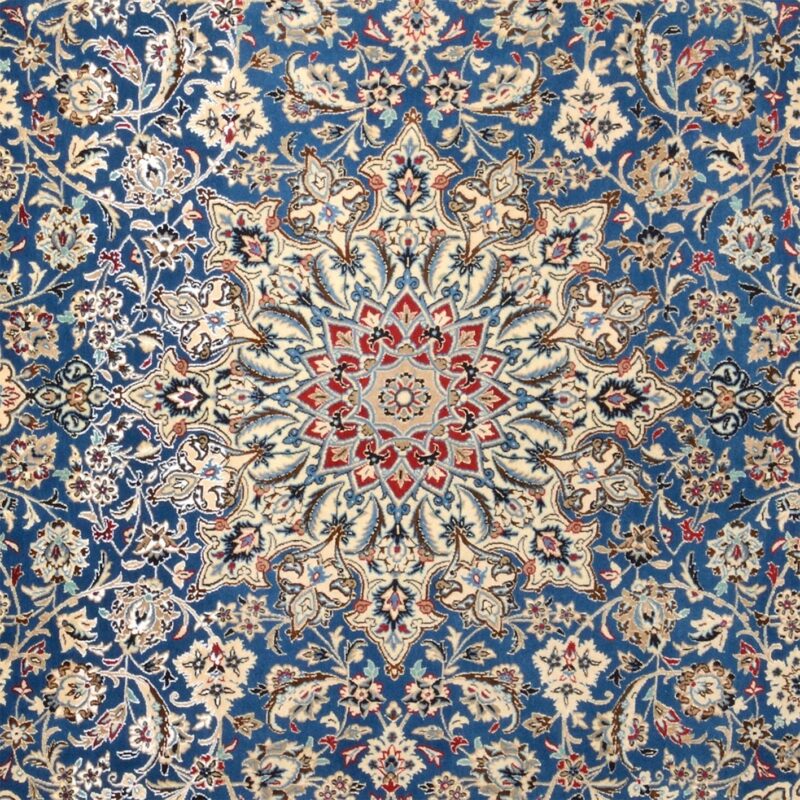 Nain Perserteppich 216 × 347 cm, Schurwolle und Seide, handgeknüpft