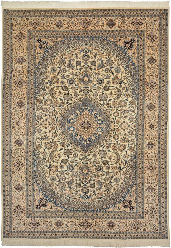 Nain Perserteppich 241 × 335 cm, Schurwolle und Seide, handgeknüpft