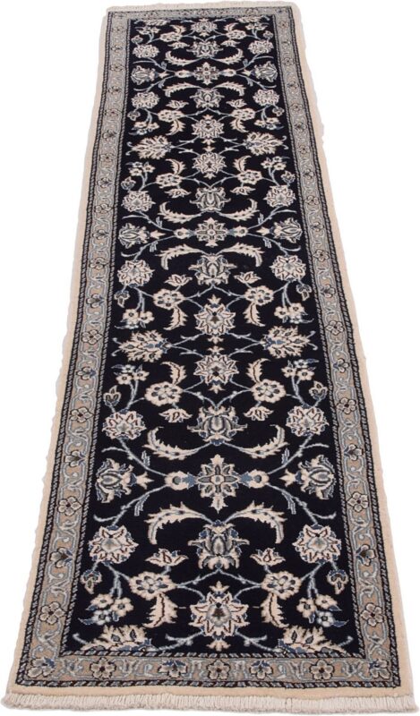 Nain Perserteppich 68 × 303 cm, Schurwolle und Seide, handgeknüpft