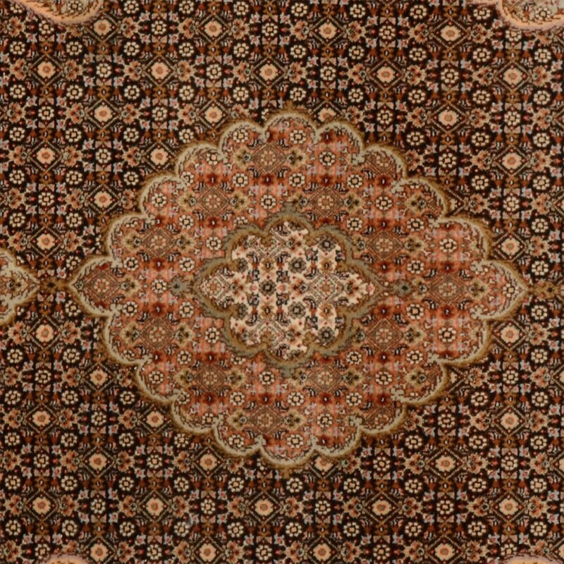 Täbriz Perserteppich 100 × 157 cm, Schurwolle-Seide, handgeknüpft