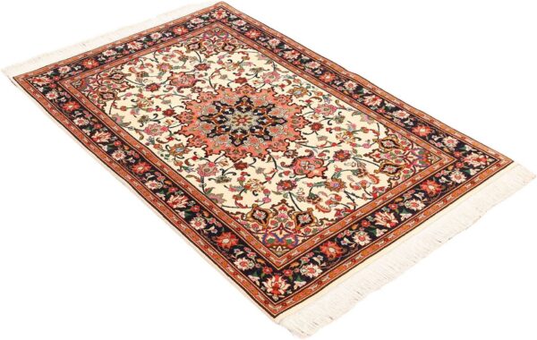 Täbriz Perserteppich 102 × 156 cm, Schurwolle Seide, handgeknüpft