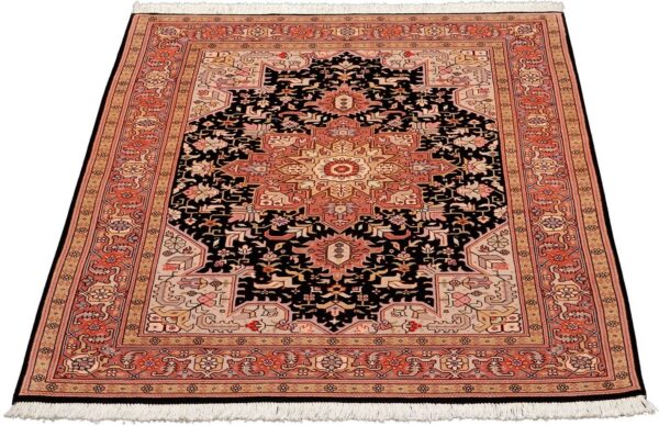 Täbriz Perserteppich 103 × 153 cm, Schurwolle Seide, handgeknüpft