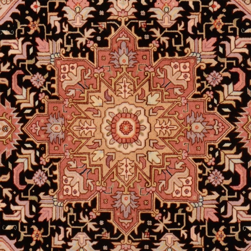 Täbriz Perserteppich 103 × 153 cm, Schurwolle Seide, handgeknüpft