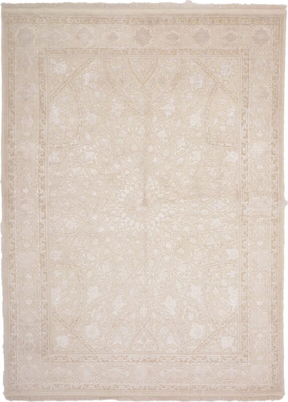 Täbriz Perserteppich 152 × 207 cm, Schurwolle Seide, handgeknüpft