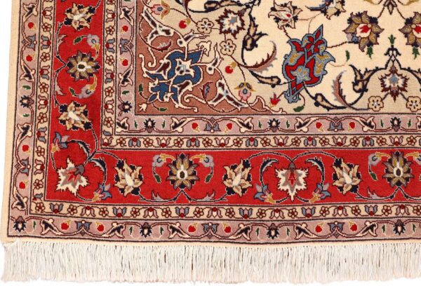 Täbriz Perserteppich 153 × 202 cm, Schurwolle-Seide, handgeknüpft