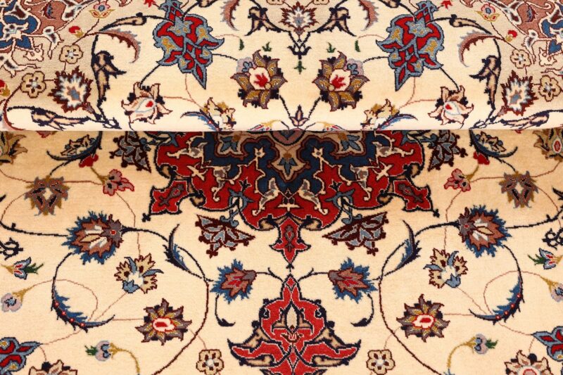 Täbriz Perserteppich 153 × 202 cm, Schurwolle-Seide, handgeknüpft