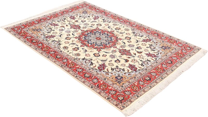 Täbriz Perserteppich 155 × 215 cm, Schurwolle - Seide, handgeknüpft
