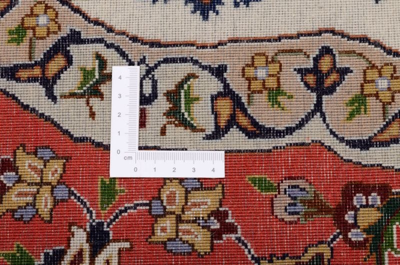 Täbriz Perserteppich 200 × 200 cm, Schurwolle Seide, handgeknüpft
