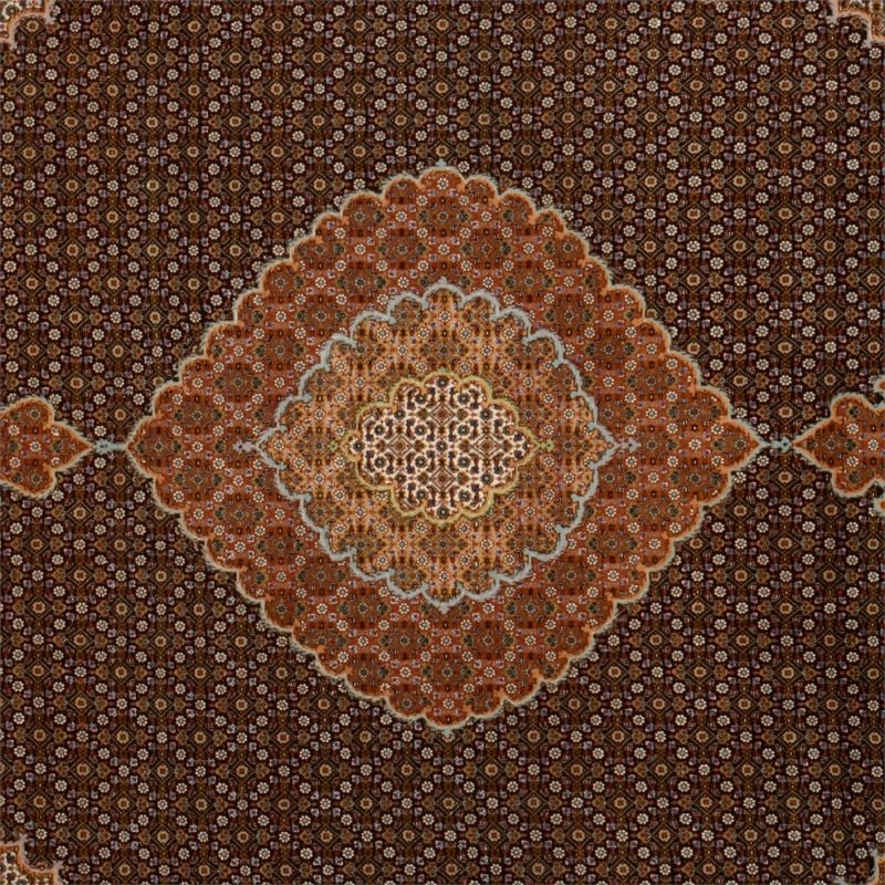Täbriz Perserteppich 200 × 298 cm, Schurwolle Seide, handgeknüpft