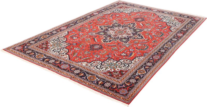 Täbriz Perserteppich 204 × 312 cm, Schurwolle Seide, handgeknüpft