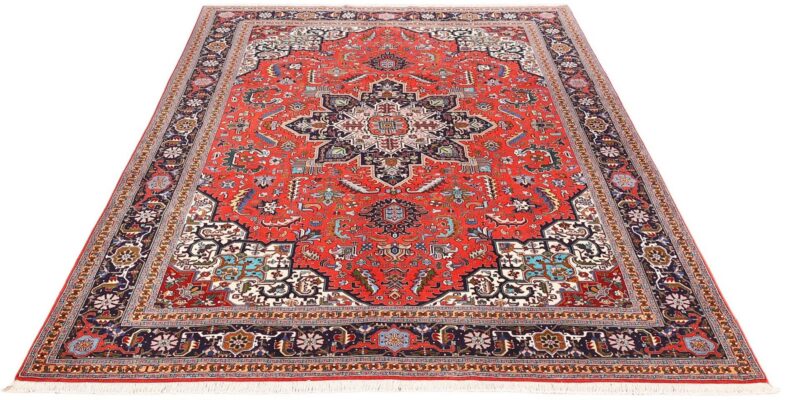Täbriz Perserteppich 204 × 312 cm, Schurwolle Seide, handgeknüpft
