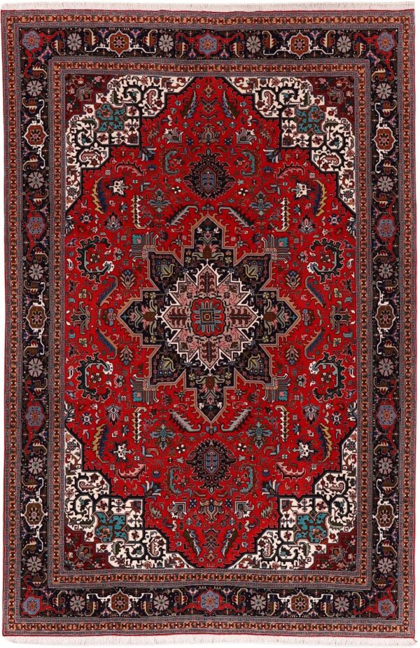Täbriz Perserteppich 204 × 312 cm, Schurwolle Seide, handgeknüpft