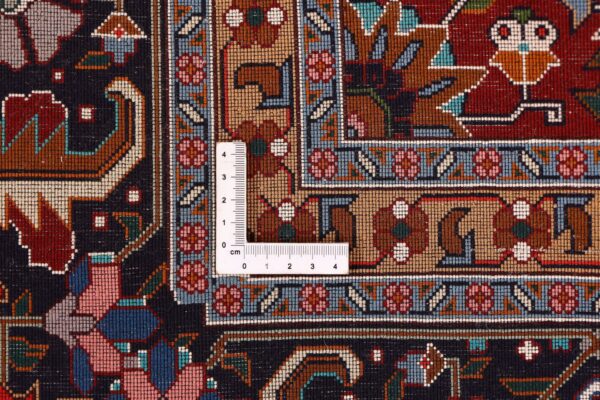 Täbriz Perserteppich 204 × 312 cm, Schurwolle Seide, handgeknüpft