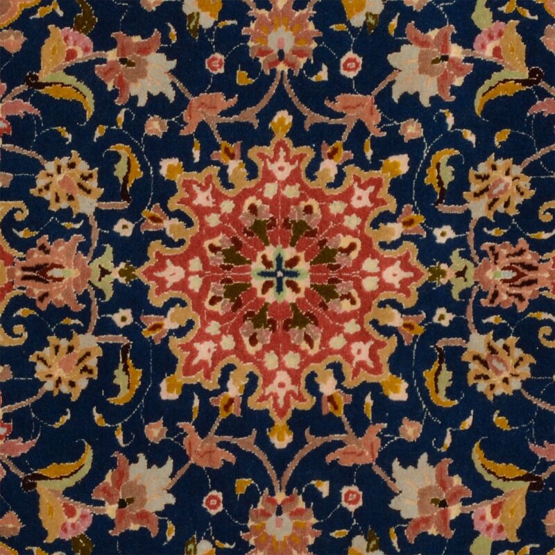 Täbriz Perserteppich 75 × 122 cm, Schurwolle-Seide, handgeknüpft