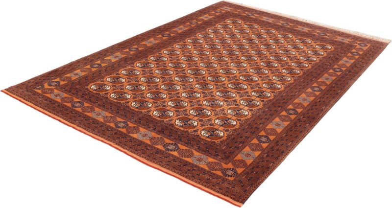 Turkmen Perserteppich 202 × 305 cm, Schurwolle, handgeknüpft