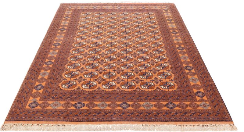 Turkmen Perserteppich 202 × 305 cm, Schurwolle, handgeknüpft