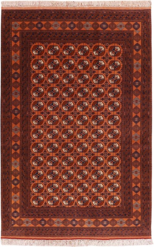 Turkmen Perserteppich 202 × 305 cm, Schurwolle, handgeknüpft