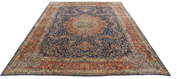 Yazd Perserteppich 344 × 430 cm, Schurwolle, handgeknüpft 70 Jahre