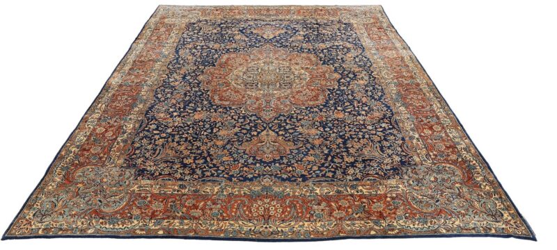 Yazd Perserteppich 344 × 430 cm, Schurwolle, handgeknüpft 70 Jahre